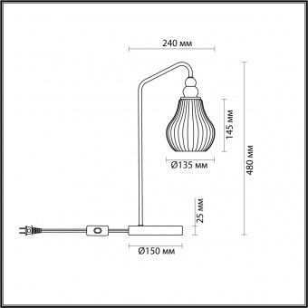 Настольная лампа Lumion ELEONORA 4562/1T, E27, латунь